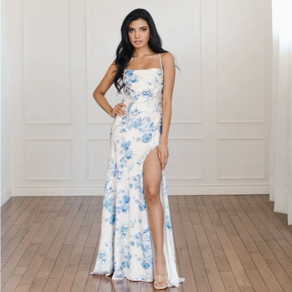 V. Chapman Isla Blue Floral Dress
